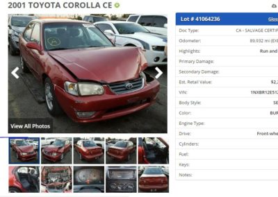 01 Corolla Low Mileage