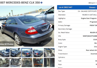 2007 Mercedes Benz CLK 350